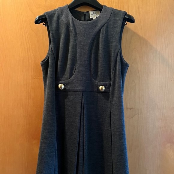 Original Milly of New York grey wool mini dress M - Picture 1 of 10